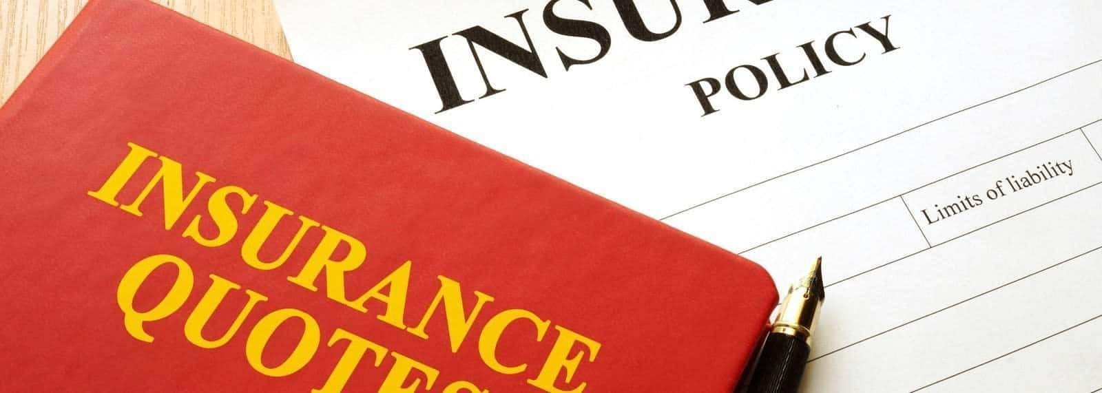 close-up of a insurance policy
