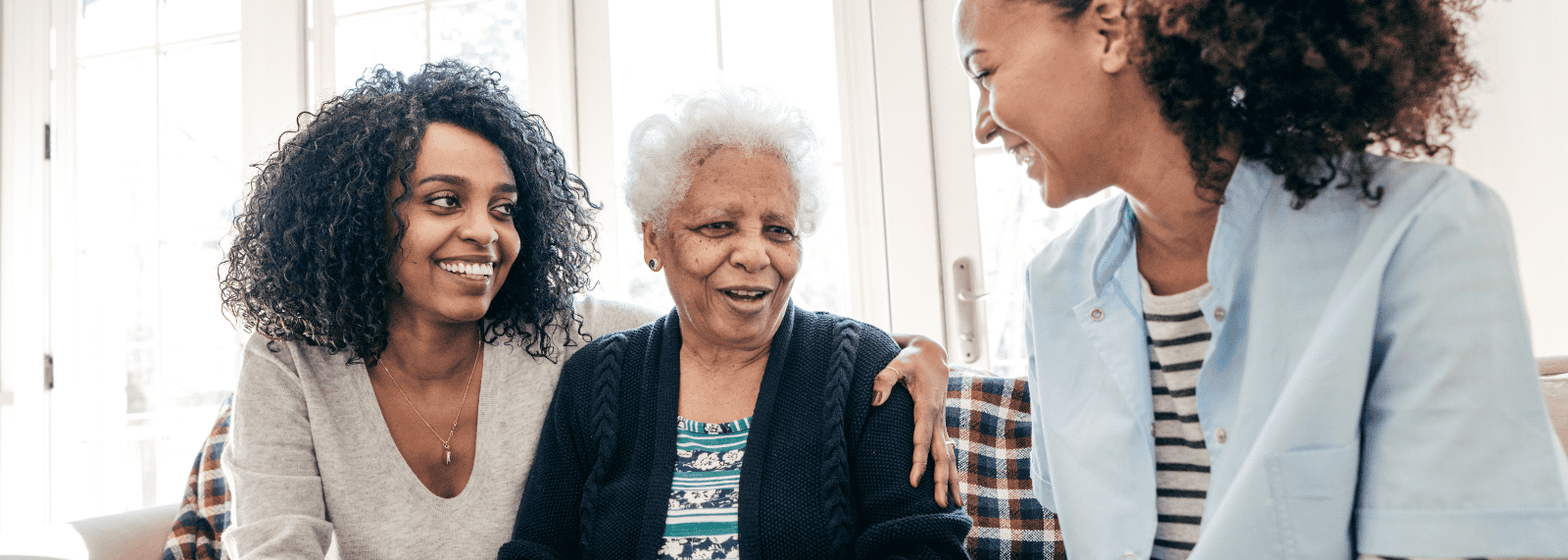 a group of women smiling